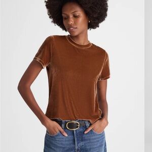 Madewell Velvet Brown Short Sleeve T-shirt